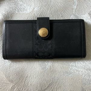 Coach Wallet Black leather